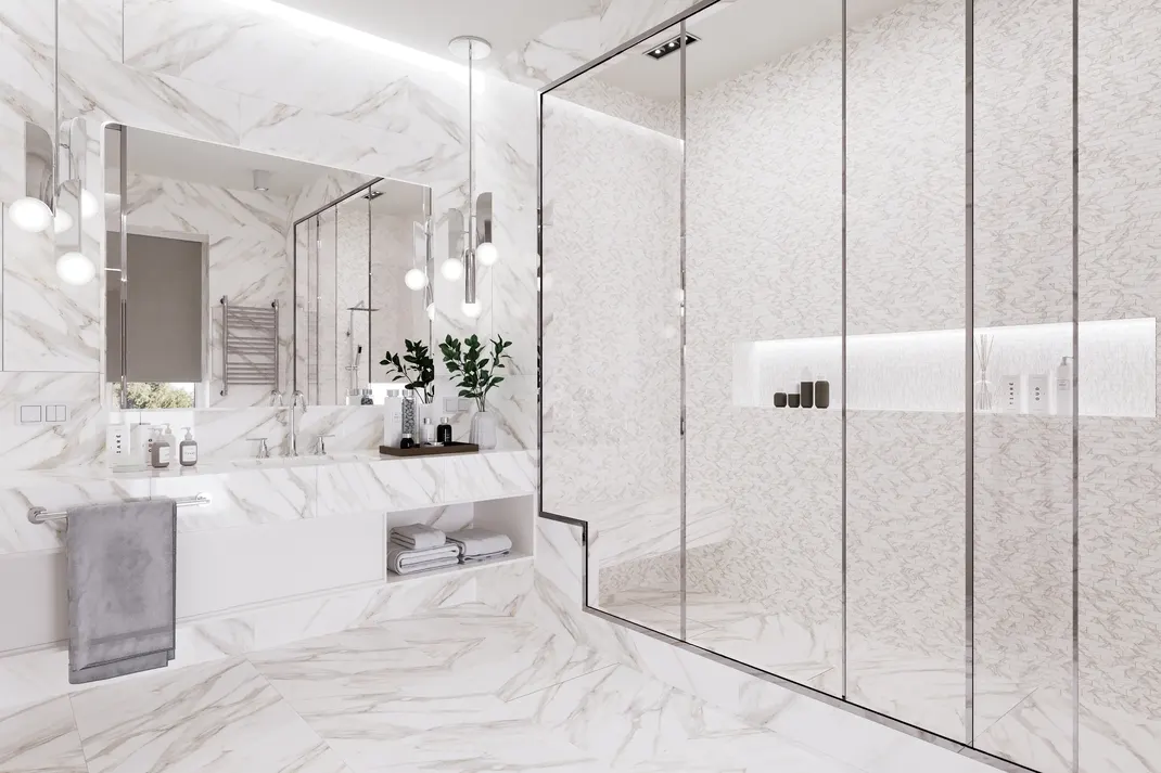 Калакатта Голд (Calacatta Gold) в интерьере