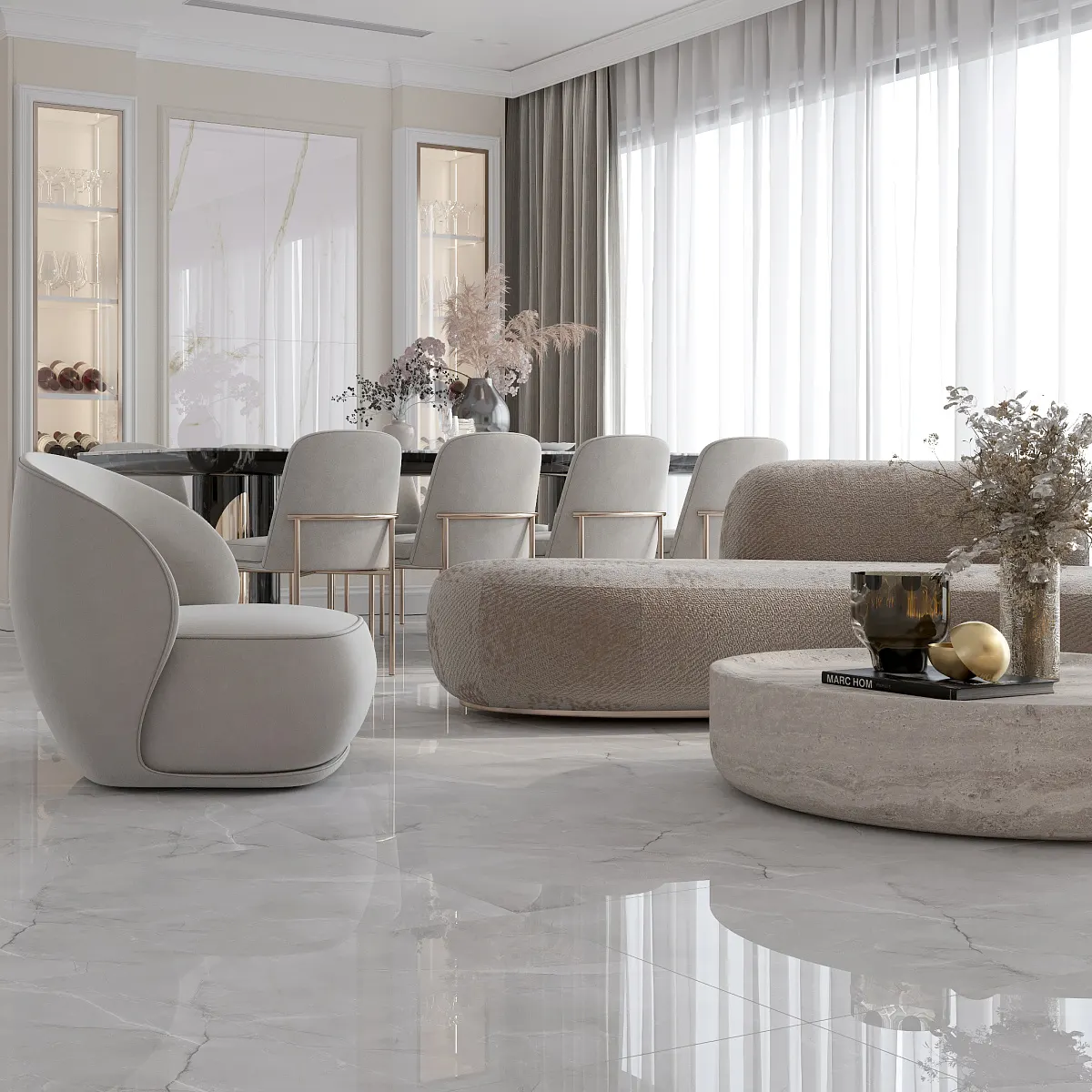 Армани Сильвер (Armani Silver) в интерьере