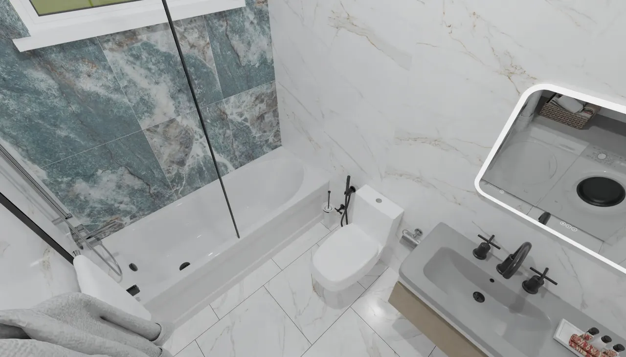 Совмещенный санузел 5,36 м² — кадр 1