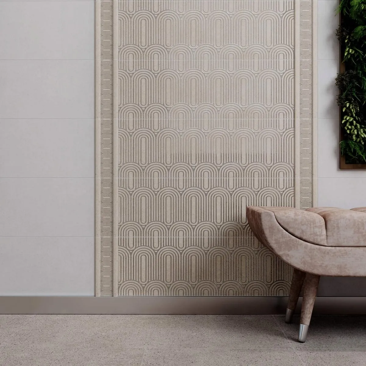 Безана бежевый в интерьере